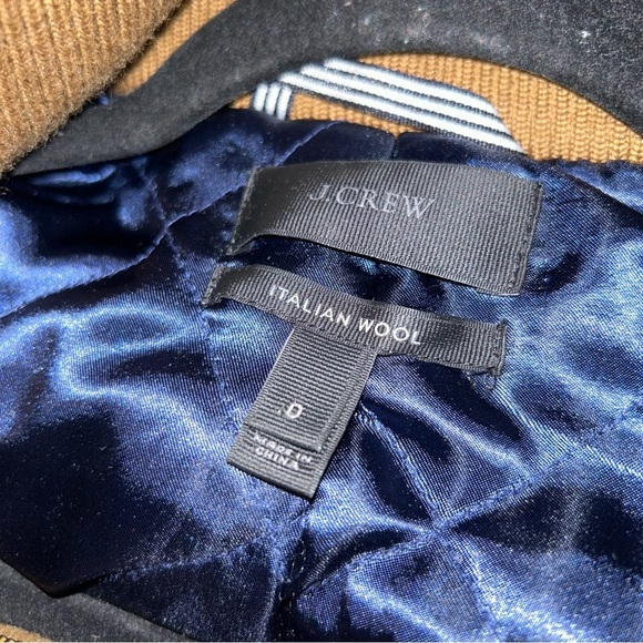J.CREW Lodge coat in Italian stadium-cloth wool tan coat size 0 heather acorn - Picture 6 of 6